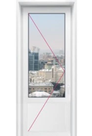 Пластиковая дверь со стеклянной вставкой сверху - 4 Пластиковая дверь со стеклянной вставкой сверху - фото - 4