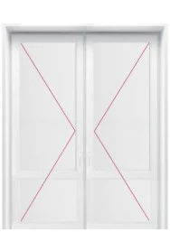 Двухстворчатая дверь без стеклянных вставок - 3 Двухстворчатая дверь без стеклянных вставок - фото - 3