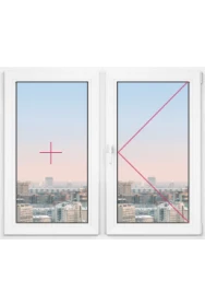 Двустворчатое окно Rehau Blitz 1300x900 - 1 Двустворчатое окно Rehau Blitz 1300x900 - фото - 1