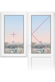 Балконный блок Rehau Blitz 1440x2200 - 1 Балконный блок Rehau Blitz 1440x2200 - фото - 1